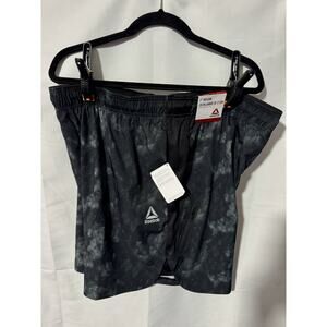 Reebok Men's Basketball Workout Shorts Stark Black Men's Size 2XL 7 Inch Inseam